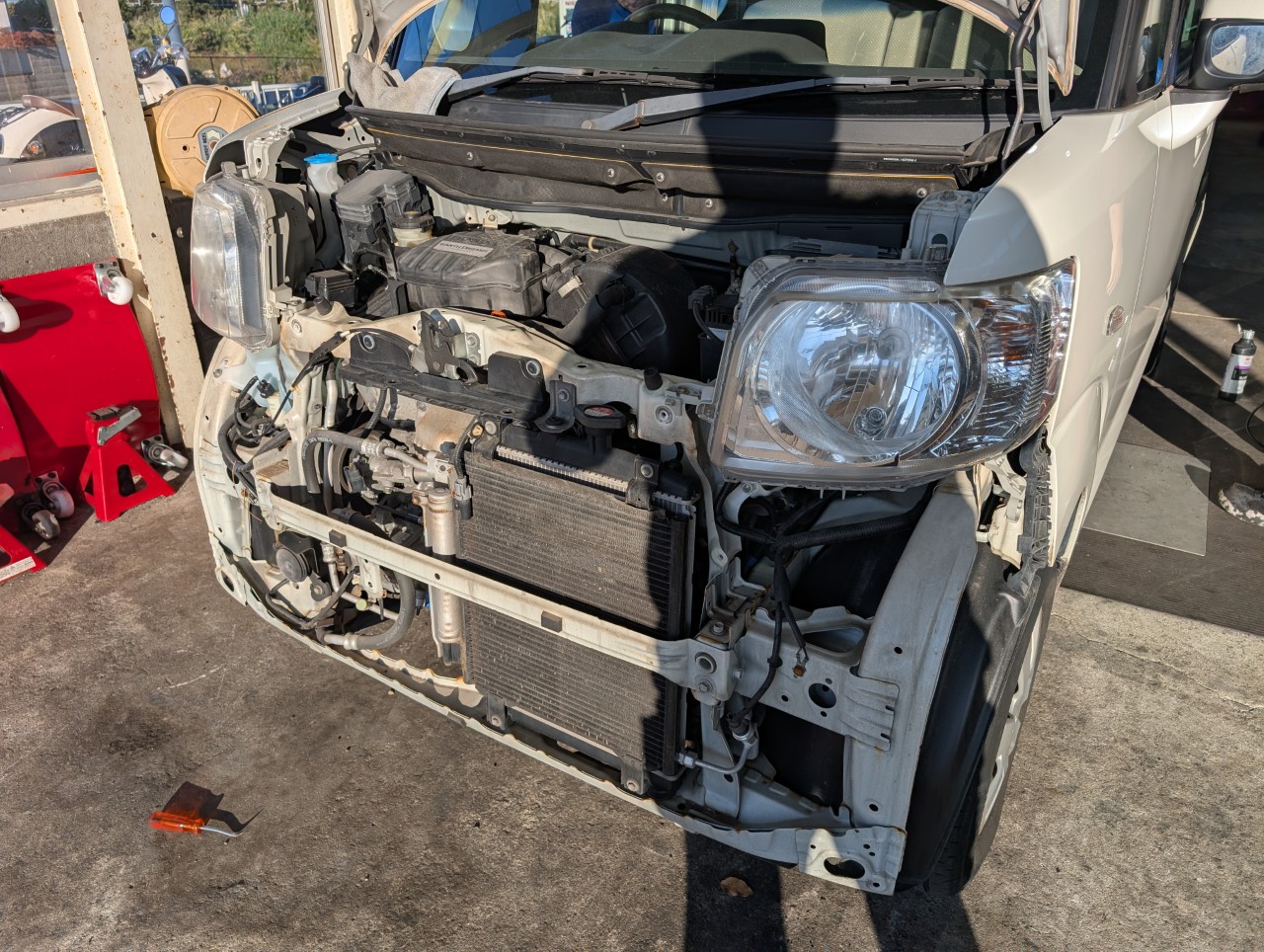 NBOX　フロントバンパーの取り外し手順